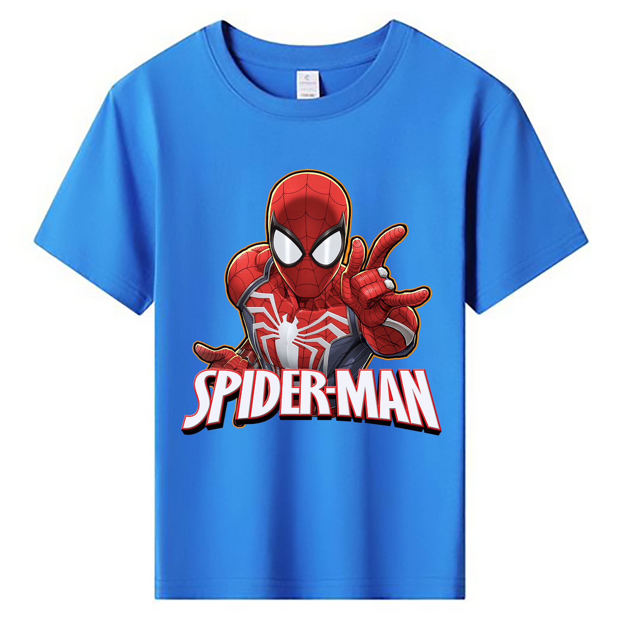 （画像用） Spider Man スパイダーマン 綿100％キッズTシャツ（フロントプリント）